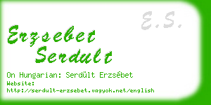 erzsebet serdult business card