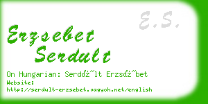 erzsebet serdult business card